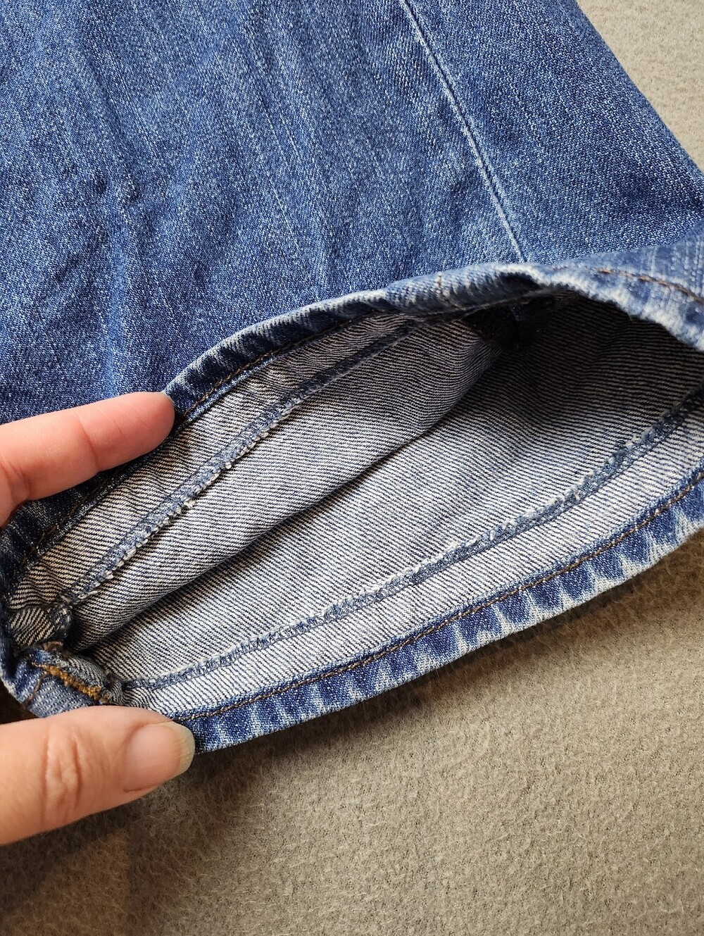 True religion jeans made in USA Straight leg 100% cotton Sz 34 - Hemmed - Picture 10 of 14